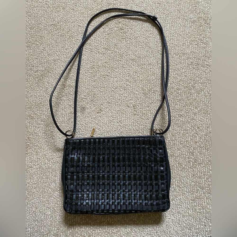 Black textured Meyers USA purse